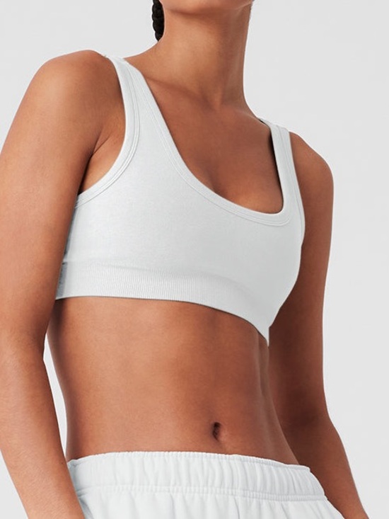 ALO Yoga Other - ALO yoga Seamless Scoop Neck Sports Bra - White